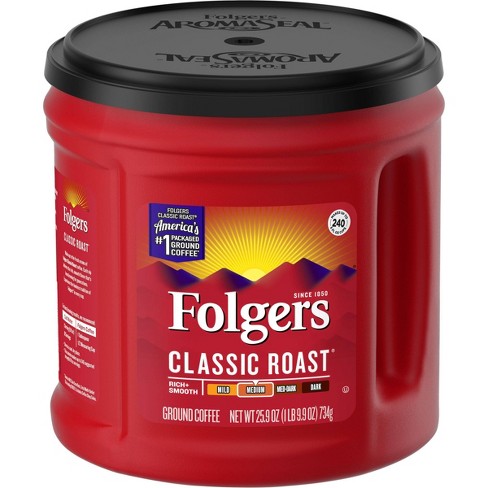 Folgers Classic Medium Roast Ground Coffee - 25.9oz : Target