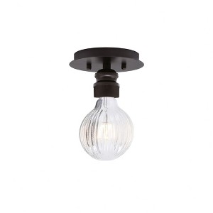 Toltec Lighting Edge 1 - Light Flush Mount in  Espresso - 1 of 1