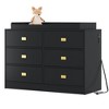 6 Drawer Baby Dresser with Anti-Tip Kit, Waterproof Top & Safety Rails | Non-Toxic MDF Storage - 3 of 4