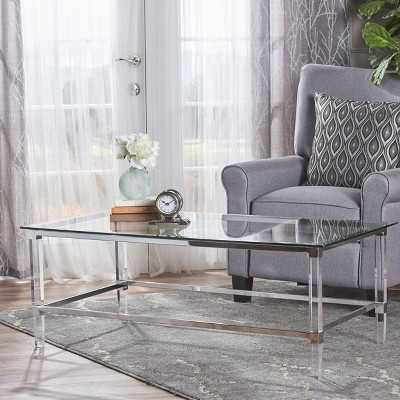 Tempered Glass Rectangle Coffee Table for Home,Living Room, Dining Room-Christopher Knight Home