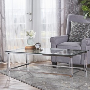 Tempered Glass Rectangle Coffee Table for Home,Living Room, Dining Room-Christopher Knight Home - 1 of 4