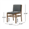 SKRAN Fabric Upholstered Dining Chairs Set of 2 - Contemporary Rubberwood Frame with Clean Lines for Dining Room, Kitchen,Dark Gray - 3 of 4