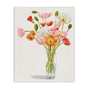 Stupell Industries Vivid Poppies Glass Floral Bouquet Arrangement Canvas Art, 24" x 30" - 1 of 4