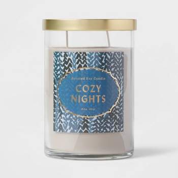 21oz Core Lidded Glass Jar 2-Wick Candle Cozy Nights - Opalhouse™