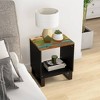 vidaXL Coffee Table Storage Sofa Side Table for Home Living Room Solid Wood - Multicolor - 2 of 4