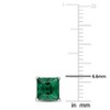 EVERLY JEWELRY | Sterling Silver 4 1/5ct TGW Square-cut Green Cubic Zirconia Stud Earrings - 2 of 4