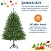 4.5FT/6FT/7.5FT/9 FTPre-Lit Artificial Christmas Tree w/ Multi-Color Lights Green PE & PVC Xmas Tree Hinged Branches & Foldable Metal Stand - 4 of 4