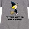 Girls' - Peanuts - Witch Way To The Candy Graphic Short Sleeve Fleece Dress - 2 of 4