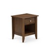 East West Furniture,Modern Nightstand Bedroom with 1 Wooden Drawer, Stable and Sturdy Constructed - 2 of 4