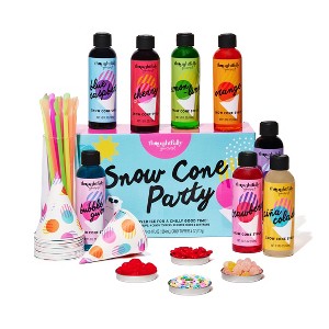 Thoughtfully Gourmet, Snow Cone Party Gift Set, Includes Ingredients for 20 Snow Cones, 8 Flavored Syrups, Toppings, and Paper Cups, Set of 20 - 1 of 4