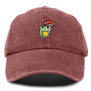 Dalix Mushroom Frog Unicorn Embroidered Cotton Dad Hat Baseball Cap Adjustable Mens Womens - 1 of 4