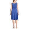 Lands' End Women's Cupro Fit and Flare Sleeveless Dress - 2 of 4