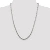 Black Bow Jewelry Mens 4mm Sterling Silver Fancy Solid Byzantine Chain Necklace - 2 of 4