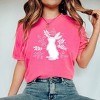 Simply Sage Market Women's Floral Bunny Short Sleeve Garment Dyed Tee - 2 of 3