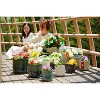 SpassWay 10" Dia Outdoor Indoor Ceramic Planter Pot Decorative Planter with Drainage Hole Patio Flower Pot - 4 of 4
