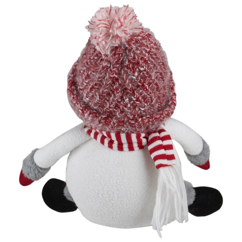 Northlight 16" Red and White Sitting Snowman Christmas Tabletop Decoration, 5 of 6