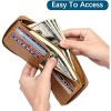 BEAFUP Men's Wallet,RFID Blocking Genuine Leather Wallet - Slim Bifold Front Pocket Wallet with Zipper Closure, Credit Card Holder - 4 of 4