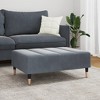 vidaXL Footstool Dark Gray 30.3"x21.7"x12.2" Velvet - 3 of 4