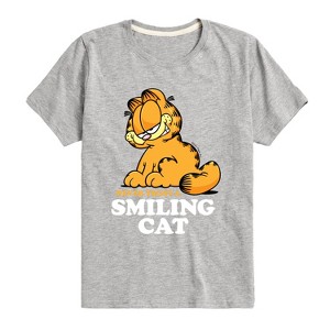 Boys' - Garfield - Never Trust Smiling Cat Short Sleeve Graphic T-Shirt - 1 of 4