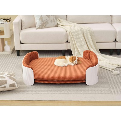 ROOMTEC Cat Couch Bed, Pet Sofa for Indoor Cats w/Removable Mattress Cover Suitable for Mid or large animal
