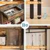 Besiter 60" Kitchen Baker's Rack with LED Light 6-Tier Microwave Stand with Storage Drawer Cabinet & 8 Hooks - 2 of 4