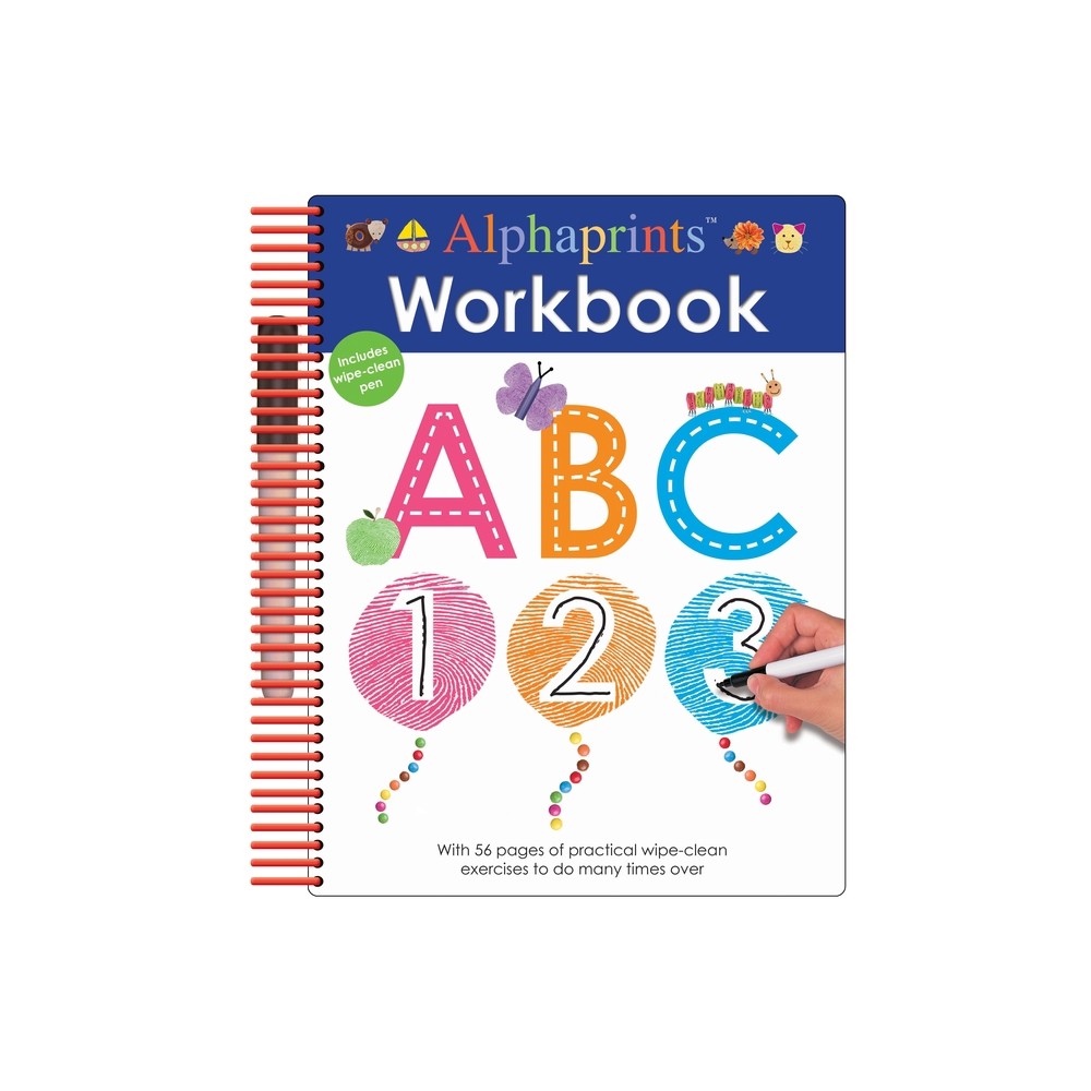 Alphaprints Workbook ABC (Wipe Clean Activity Book) - (Wipe Clean Activity Books) by Roger Priddy (Spiral Bound)