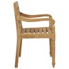 vidaXL Batavia Chair Set of 8 Teak Solid Teak Wood Standard Durable - 4 of 4
