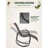 59.75"Rocking Sun Lounger, Foldable, Portable Chair,Brown - 4 of 4