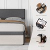 Jojoka Upholstered Bed Frame with 2 Storage Drawers, Linen Headboard & Footboard, Steel Slat Support, No Box Spring Needed - 4 of 4