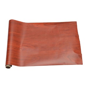 Unique Bargains Peel and Stick Wallpaper Wood Grain PVC Cedar - 1 of 3