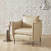 Georges Modern Vegan Leather Armchair with Unique Arms|ARTFUL LIVING DESIGNS - 2 of 4