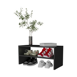 VYNXARIA Norris Black Shoe Rack - Compact, Durable & Ideal for Small Spaces - 1 of 4
