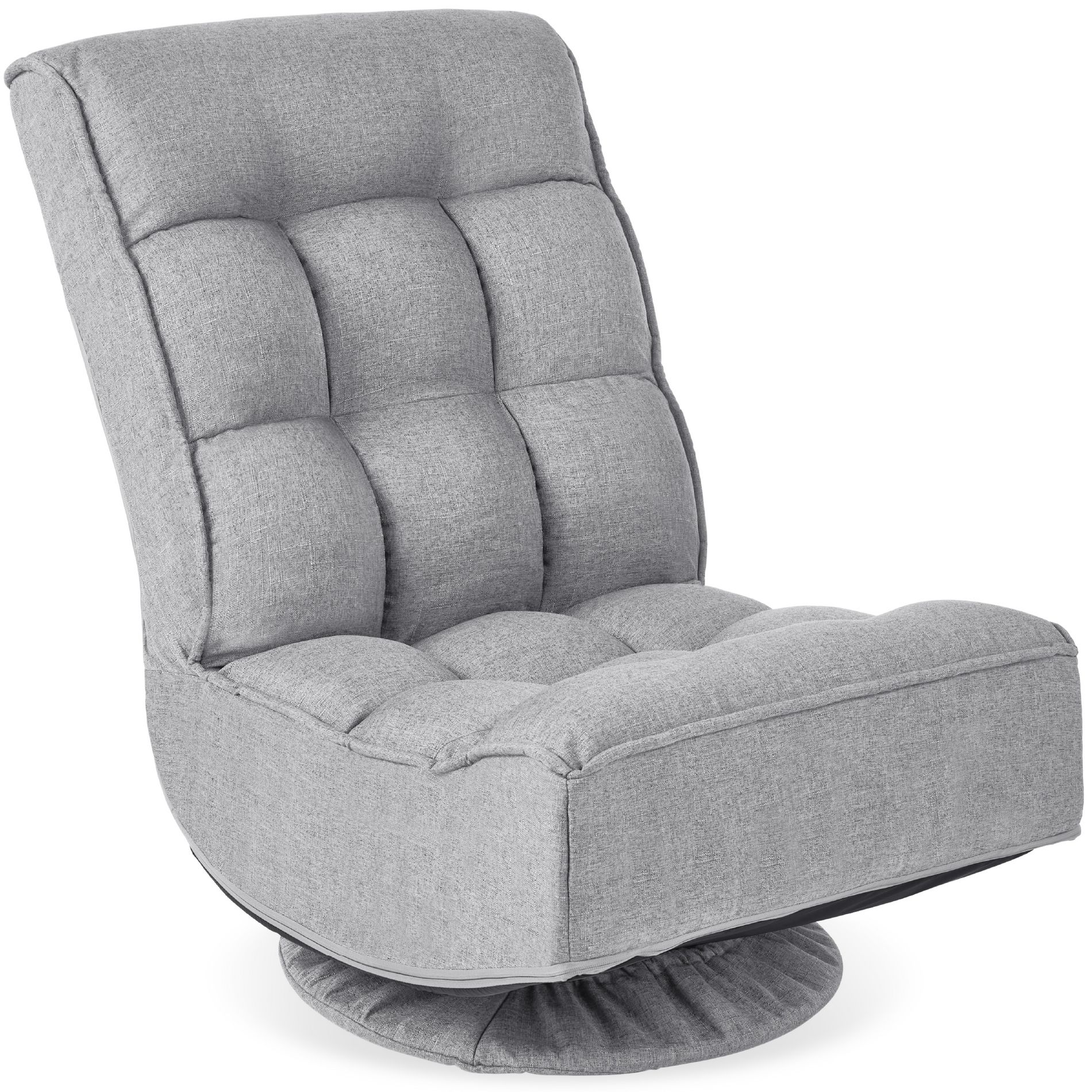 Best Choice Products Folding Floor Gaming Chair for Home, Office w/ 360-Degree Swivel, 4 Positions