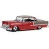 1955 Chevrolet Bel Air Lowrider Ruby Red and Matt Bronze "California Lowriders" Series 3 1/64 Diecast Model Car by Greenlight - 2 of 3