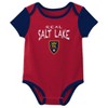 MLS Real Salt Lake Infant Girls' 3pk Bodysuit - 4 of 4