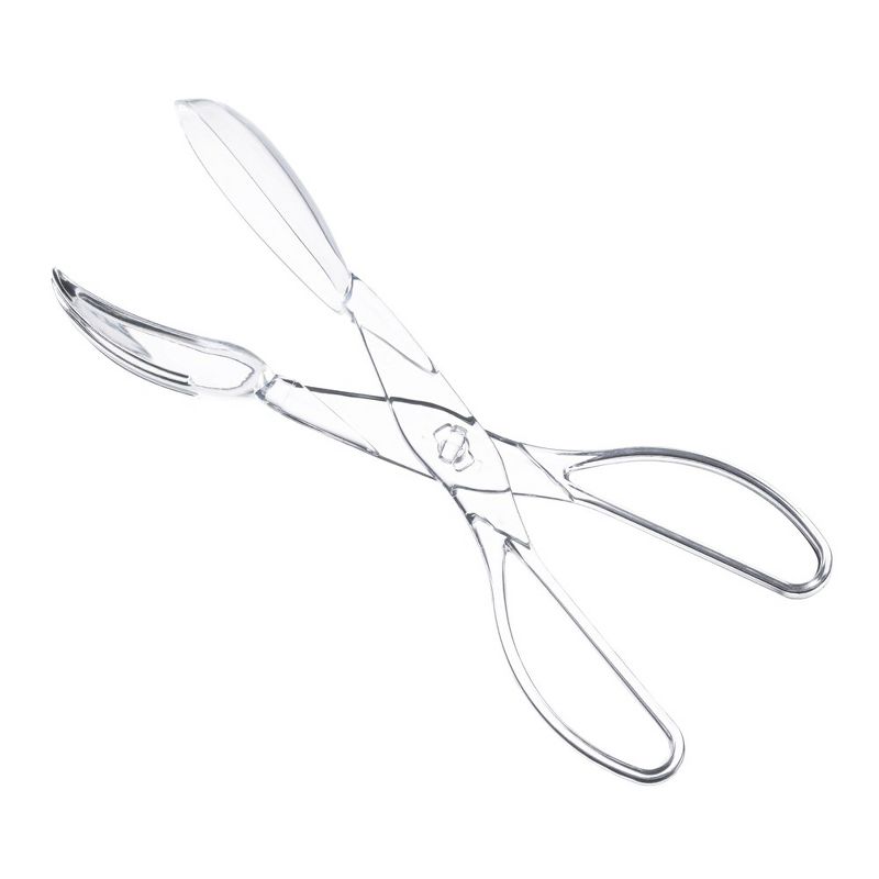 Smarty Had A Party Clear Disposable Plastic Serving Salad Scissor Tongs (50 Tongs), 1 of 3