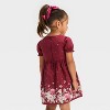 OshKosh B'gosh Toddler Girls' Short Sleeve Woven Floral Printed Dress - Burgundy - image 2 of 3