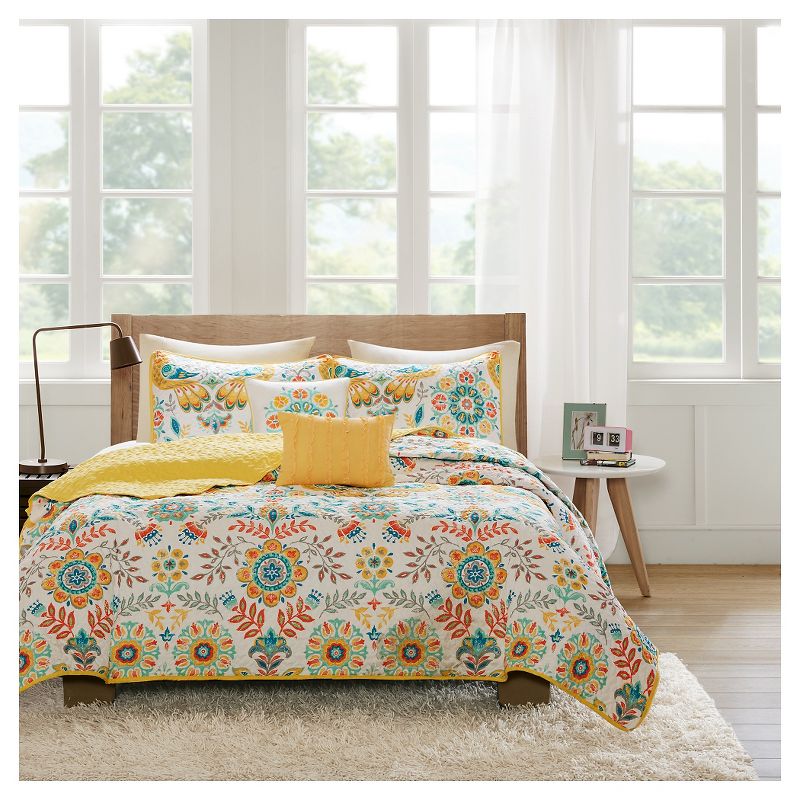 Eva Paisley Quilted Coverlet Set, 3 of 10