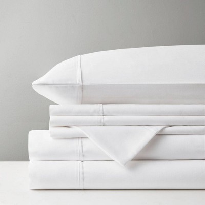 Split King White Cotton Blend 800 Thread Count Sheet Set