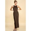 Slickblue Side Slit Maxi Dress, High Neck Sleeveless, Women’s Form-Flattering Style, Multiple Color Options, Size S-L - 2 of 4