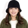 Anna-Kaci Women's High Pile Fleece Bucket Hat with Soft Textured Fabric and Modern Casual Design - 2 of 4