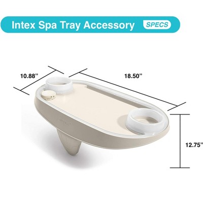 Intex 6-Person Greystone Inflatable Square Hot Tub with LED Tray