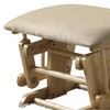 Microfiber Glider Chair with Ottoman, Cozy Taupe Upholstery and Sturdy Wooden Frame - 2 of 4