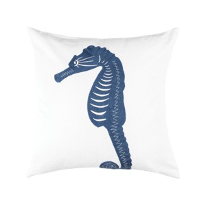 C&F Home Reef Shores Seahorse Throw Chain Stitch Pillow, 18" x 18" - 1 of 3