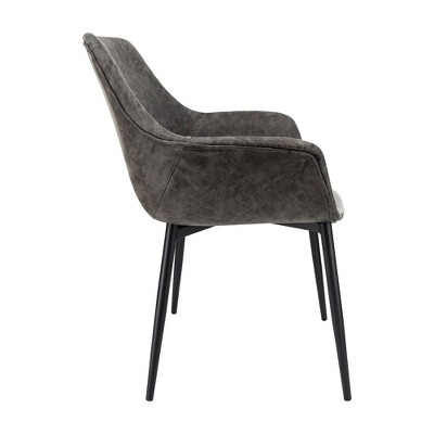 Markley Mid Century Modern Gray Metal Arm Chair