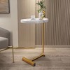 NicBex Modern C-Shaped Side Table for Sofa, Couch Table End Tables with Metal Frame Slide for Living Room Bedside Space-Saving Design - 3 of 4