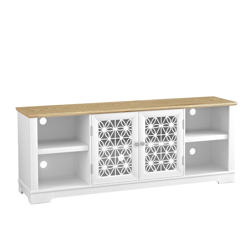 70&#34; Modern Style TV Stand for TVs up to 75&#34; White - Festivo, 3 of 10