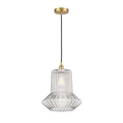 Springwater - 1 Light Cord Hung Mini Pendant In Industrial Style-15.75 Inches Tall and 12 Inches Wide