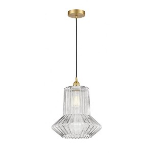 Springwater - 1 Light Cord Hung Mini Pendant In Industrial Style-15.75 Inches Tall and 12 Inches Wide - 1 of 1