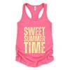 Simply Sage Market Sweet Summer Time Block Distressed Racerback Tank - 2 of 4